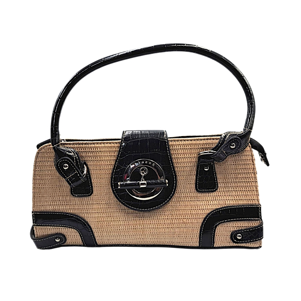 Linear ~ Tan and Black Handbag